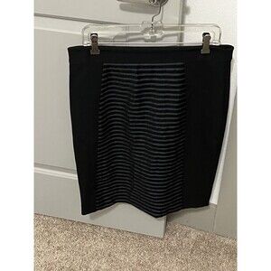 HALOGEN black & grey lined skirt size 10 NORDSTROM